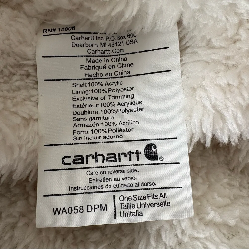 Carhartt Rounded Crown Ear Flaps Full Fleece Lining Thermal Warm Streetwear OS